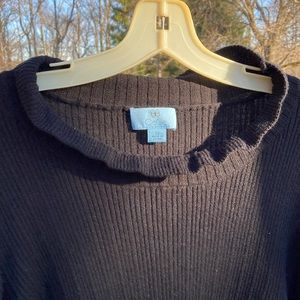 Womens 3X CeCe NWOT long sleeve black pullover sweater.